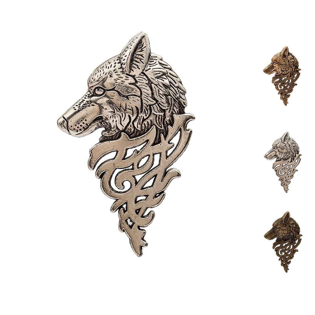 Ghim cài áo hình sói kiểu dáng thời trang sành điệu