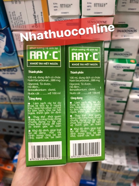 ✅DUNG DỊCH VỆ SINH TAI RAY C(10ml)