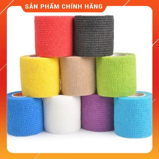 Băng cuốn khớp chống chấn thương, vải tự dính, phục vụ y tế thể thao - Khổ 5cm