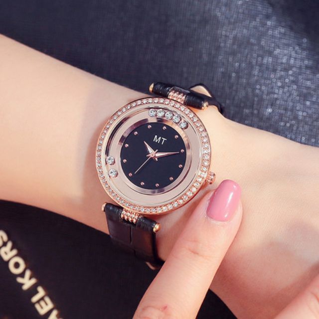 Đồng Hồ Nữ MINGTUO Siêu Mỏng Đá Xoay Chính Hãng