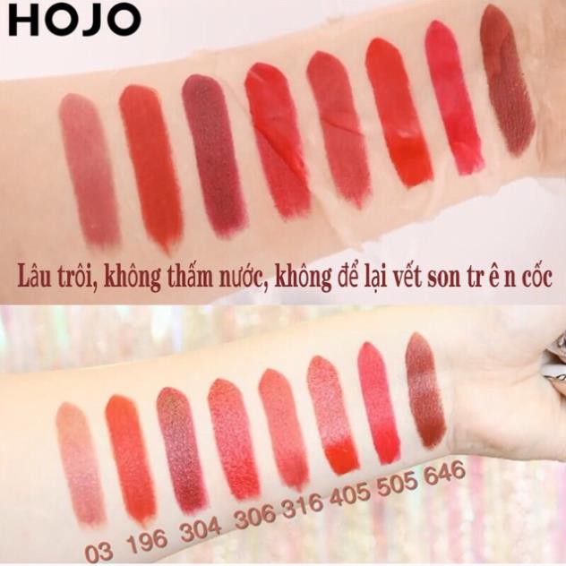 [Có màu mới] Son Thỏi Hojo Princess Phi Thuyền Đính Đá Kèm Gương Soi sang chảnh