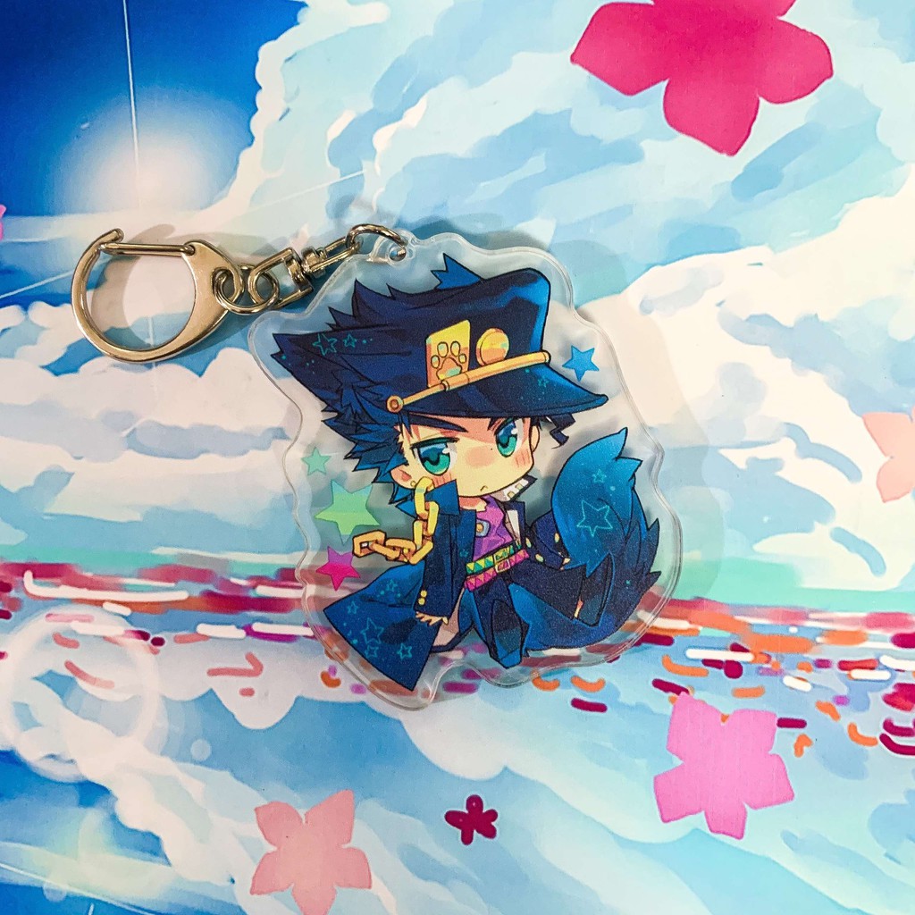 ( Mica trong acrylic ) Móc khóa JoJo's Bizarre Adventure Cuộc Phiêu Lưu Bí Ẩn chibi anime độc đáo xinh xắn