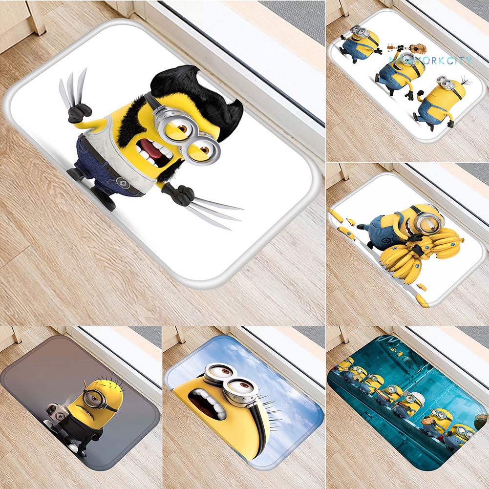 Thảm lót cửa chùi chân Chống Trượt Họa Tiết Hoạt Hình Dễ Thương