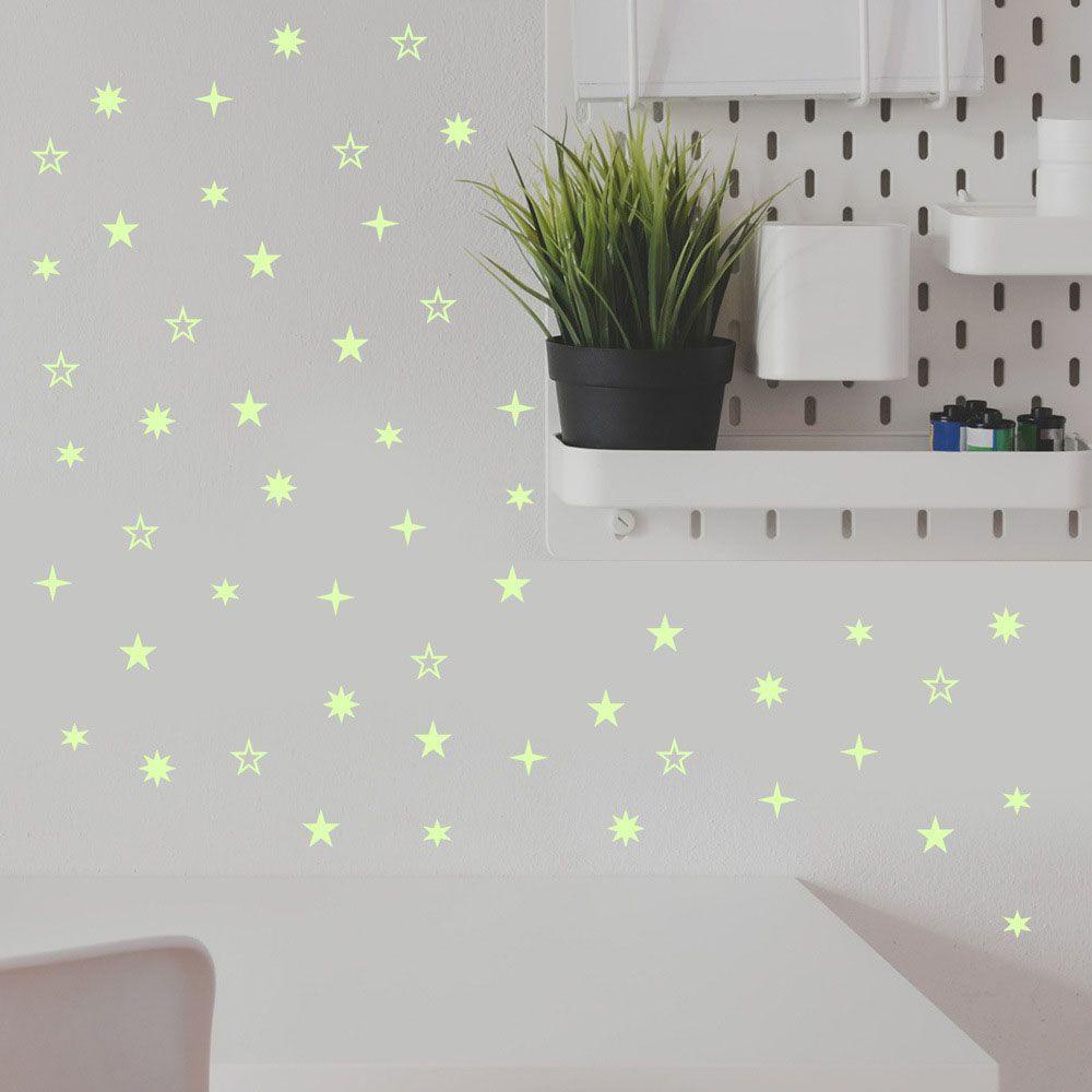 Giấy Dán Tường Dạ Quang Phát Sáng Trong Tối Trang Trí Phòng Ngủ Cho Bé