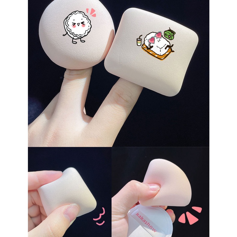 Bộ 3 Bông Phấn Kem Nền Dẻo KAKASHOW ​BEAUTY POWDER PUFF
