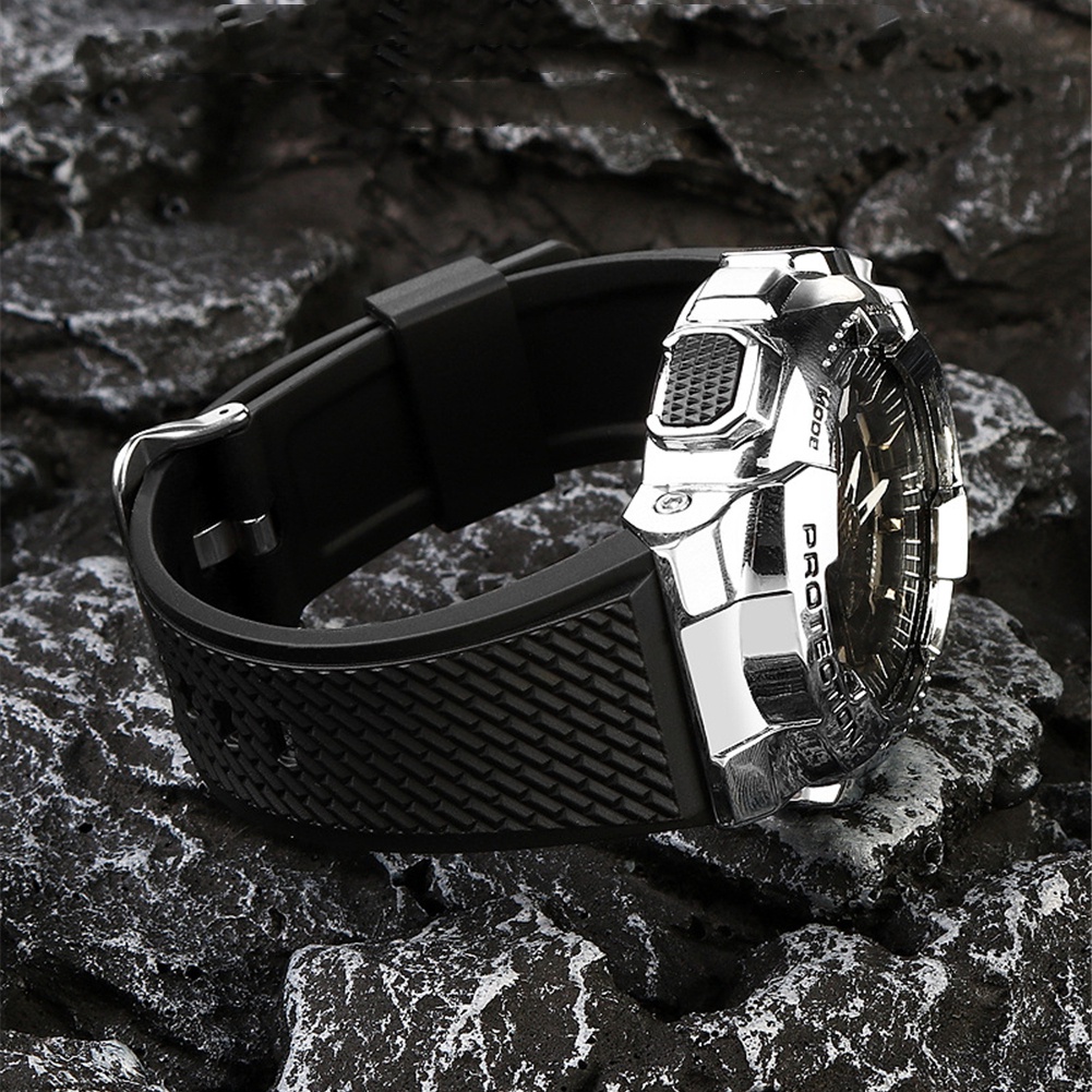 Dây Đeo Thay Thế Chất Liệu Silicon Màu Trơn Cho Casio G-SHOCK GM-110