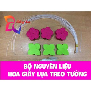 Bộ Nguyên Liệu Hoa Giấy Lụa Treo Tường