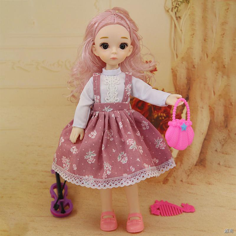₪Búp bê Barbie bjd mới 30cm 3D mắt thật Cô gái chơi nhà Đồ công chúa Quà tặng ngày trẻ em
