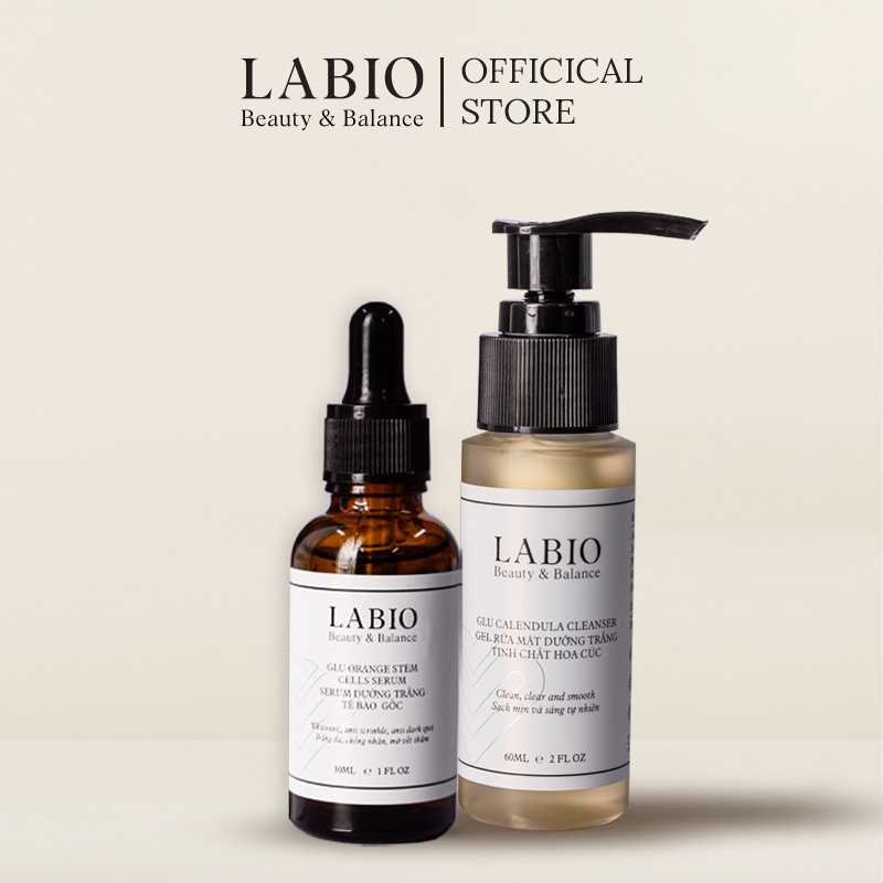 Combo Sữa Rửa Mặt Và Serum LABIO Giúp Làm Sạch Sâu Dưỡng Trắng Và Mềm Mịn Da