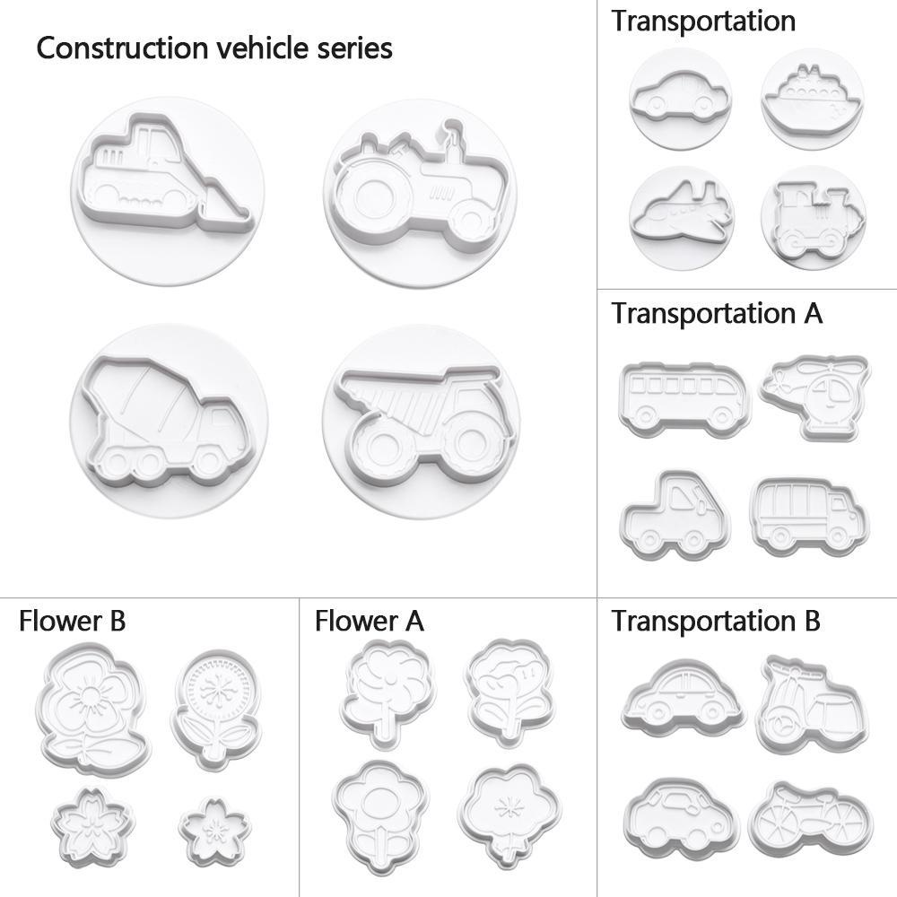 CONOPERY Khuôn Nhựa In Trang Trí Bánh Quy Hình Hoa Xinh Xắn