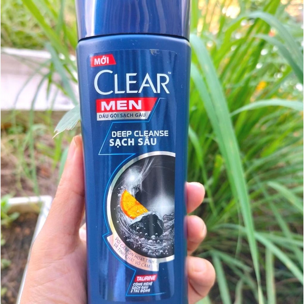 Dầu gội Clear Men sạch sâu với carbon hoạt tính và tinh chất vỏ cam 180g-175ml