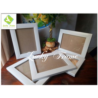 Bộ khung hình cưới 13x18cm màu trắng để bàn+treo tường