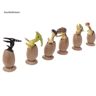BOYS 6Pcs/Set Simulation Hatching Dinosaur Egg Model Children Educational Toy Decor