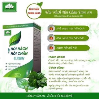 [HÀNG CHÍNH HÃNG] Xịt Khử Mùi Hôi Nách Hôi Chân Tâm An SẠCH MÙI THƠM NÁCH - Ngăn Mùi Vượt Trội 72h, 100% Thảo Dược