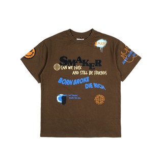 "die rich" tee in brown -