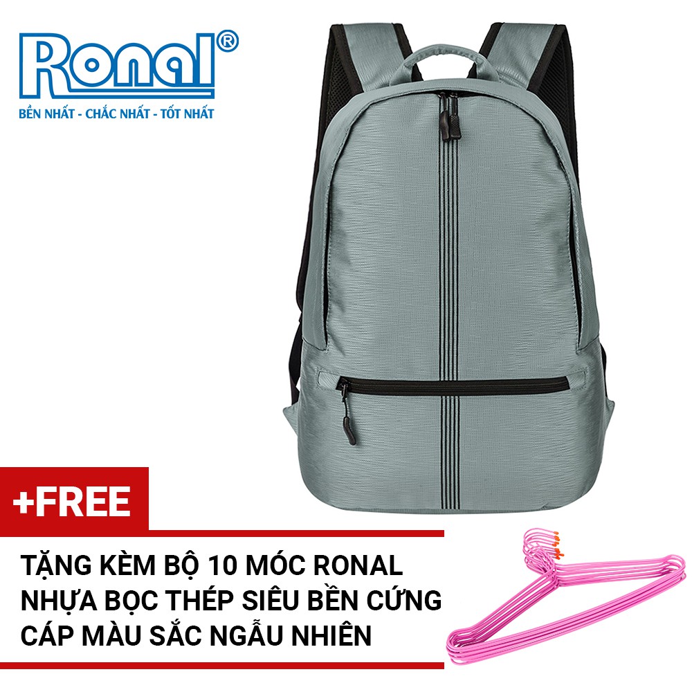 Ba lô Ronal BL85 tặng kèm bộ 10 móc phơi đồ Ronal nhựa bọc thép siêu bền cứng cáp (màu sắc ngẫu nhiên)