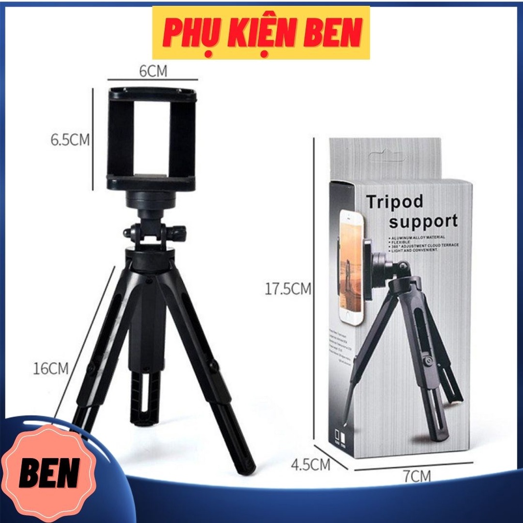 Gậy Livestream 3 Chân Cực Hot - Tripod Suport Mini - 3 Chân Chắc Chắn - PHỤ KIỆN BEN