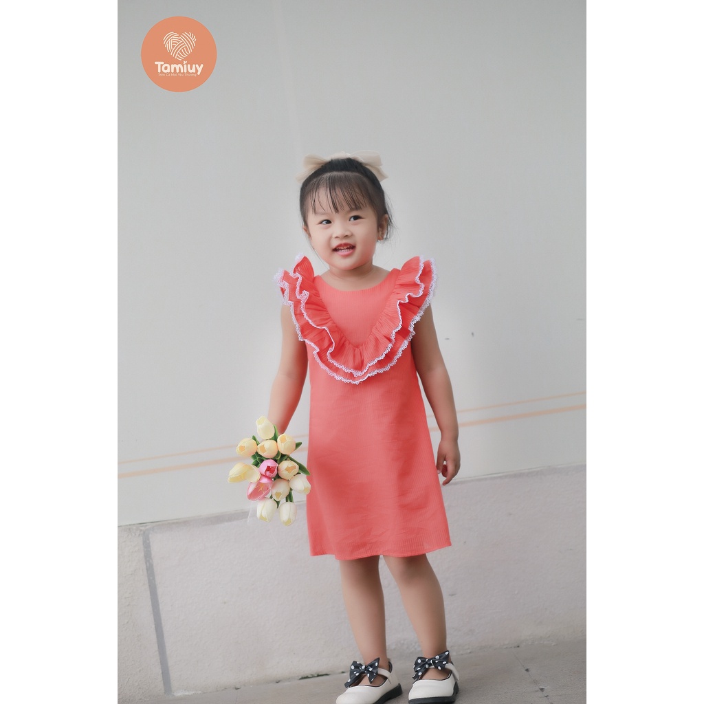 Đầm Cho Bé Gái Tamiuy Thiết Kế Xẻ Hình Tim Sau Lưng Dáng Cổ Bèo Phong Cách Ngày Hè Đơn Giản Cho Bé Từ 6 Tháng - 1 Tuổi