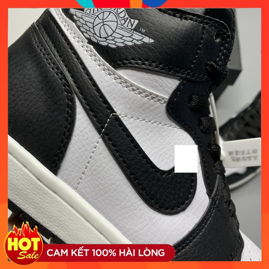 [FREESHIP - XẢ KHO] Giày Jordan Panda, Giày Sneaker Thể Thao JD1 Cao Cổ Màu Đen, Da Nhăn Cao Cấp Full Size Nam Nữ