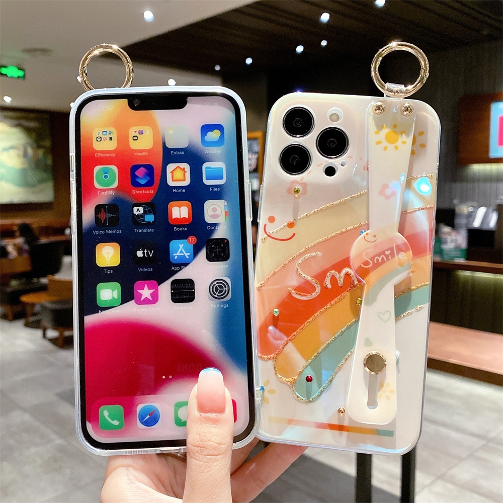 Ốp Điện Thoại Có Giá Đỡ Hình Cầu Vồng Cho iphone 15promax / 14promax / 13promax / 14 / 13 / 12 / 11 / x / xs / xr / xsmax / 7p / 8p