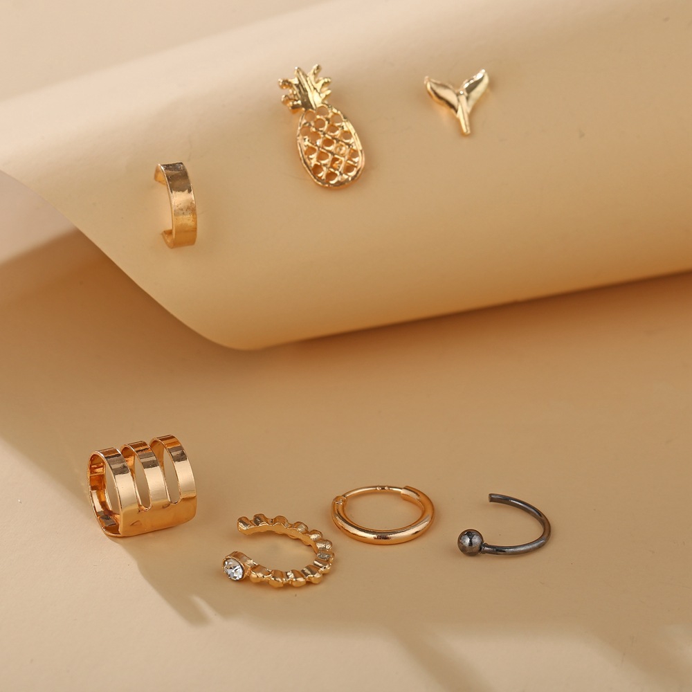 Bộ 7 Hoa Tai Đính Đá Thời Trang Dành Cho Nữ