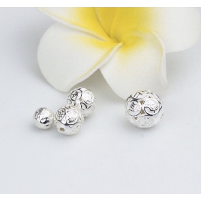 ✅ BÁN SỈ ✅ Charm bi bạc 8, 10mm hàng đẹp - Bạc chuẩn loại 1, PH083