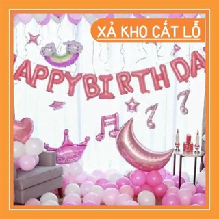 Set bóng bay trang trí sinh nhật [CHUẨN ẢNH-TẶNG KÈM BƠMTAY VÀ BĂNG KEO ] MS208