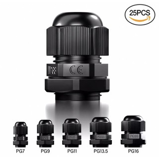 Ốc siết cáp PG 13,5 màu đen (set10c)
