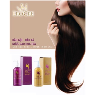 Bộ Dầu Gội + Dầu Xả Nước Gạo Hoa Trà Giúp Ngăn Ngừa Tóc Gãy Rụng. Nuôi Dưỡng Mọc Tóc