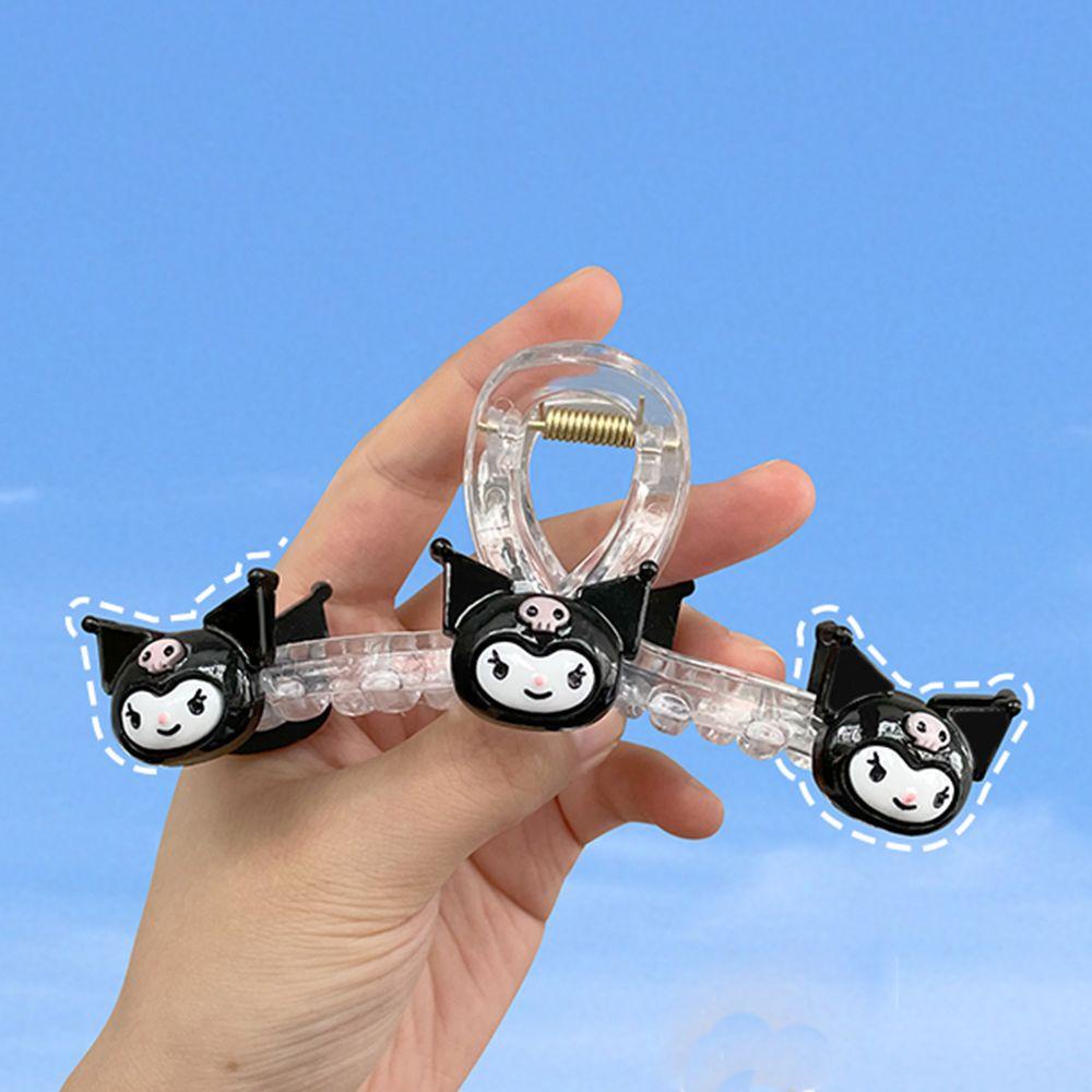 Kẹp Tóc Trong Suốt Họa Tiết Hoạt Hình Kuromi Melody Melody Dễ Thương Cho Bé Gái WMES15H
