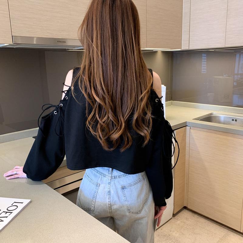 Áo Thun Nữ Dài Tay Hở Vai Thời Trang Hàn Quốc Mới