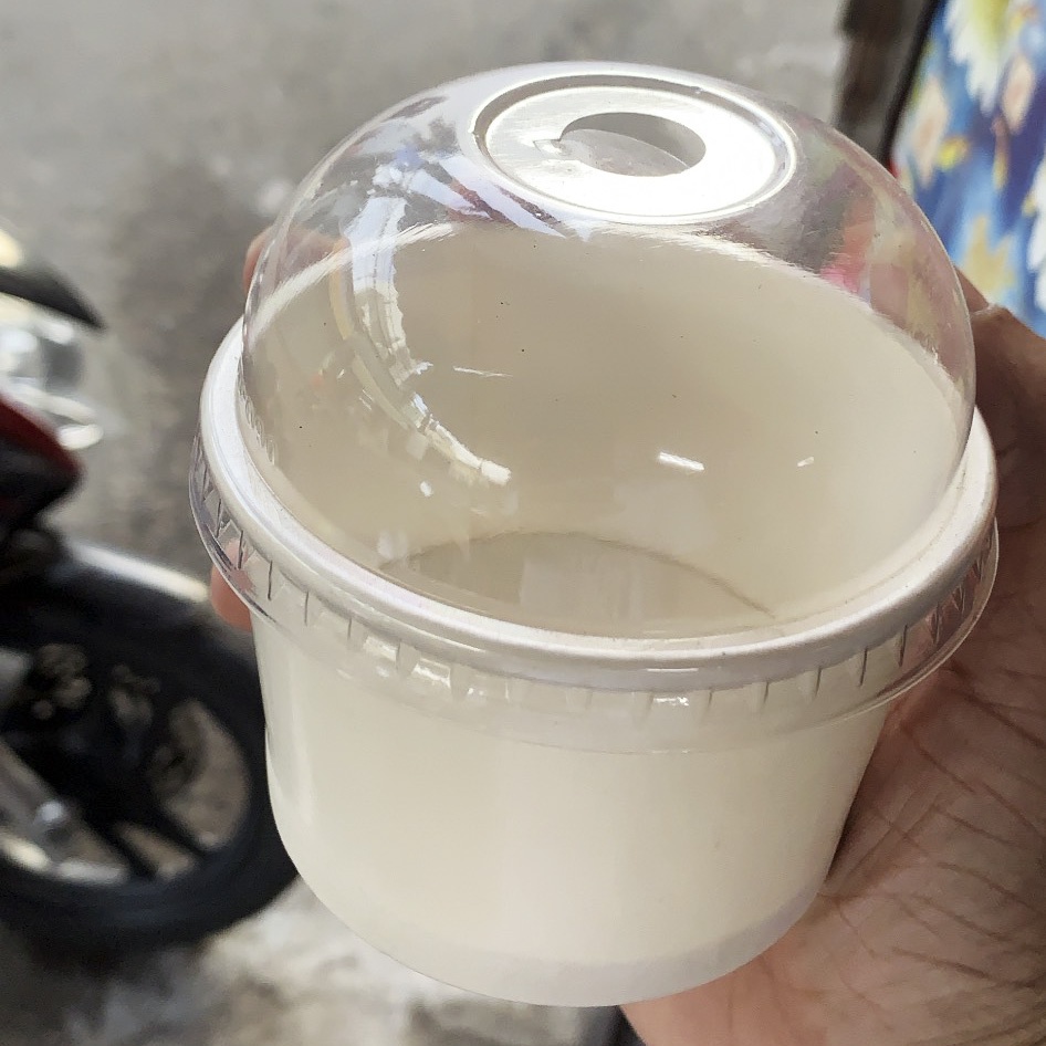 SET 50 Tô Giấy 8oz 240ml kèm nắp, đựng đồ ăn vặt, kem, soup, canh, bánh v.v..