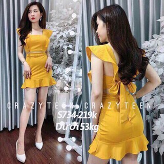 Set áo cột lưng và chân váy đuôi cá