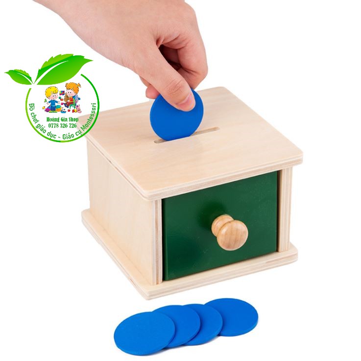 Giáo cụ Montessori 0-3 tuổi - Hộp thả xu