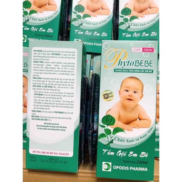 Dung dịch tắm rôm sảy em bé Phytobebe 250ml