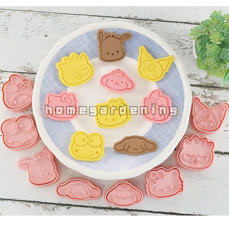 Khuôn Làm Bánh Quy Hình Hoạt Hình Melody Kuromi HelloKitty 3D DIY