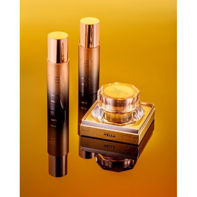 Tinh chất serum và kem dưỡng trứng cá hồi caviar Vella gold làm trắng và chống lão hoá