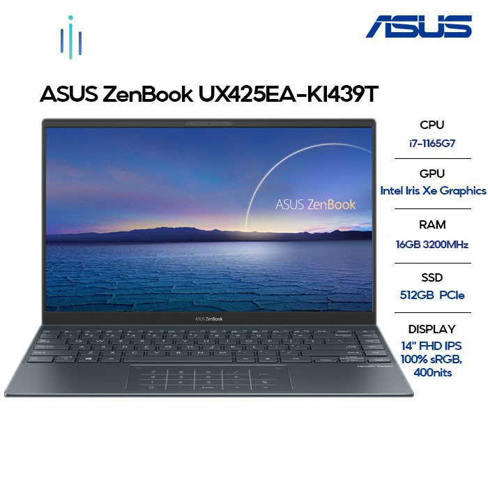 Laptop ASUS ZenBook UX425EA-KI439T  i7-1165G7 | 16GB | 512GB| 14' FHD | Win 10