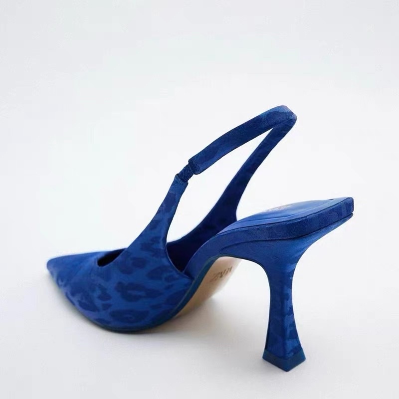 ORDER 💙 ZR giày mũi nhọn xanh navy 10cm
