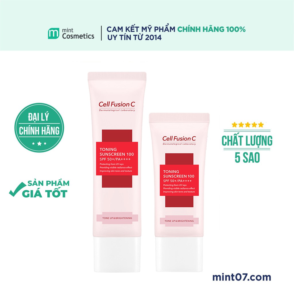 Kem Chống Nắng Cell Fusion C Toning Sunscreen 100 SPF 50+/PA++++