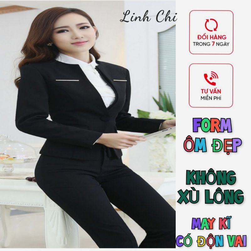 ÁO VEST CÔNG SỞ CAO CẤP MỘT NÚT LINH CHI MÃ AV02