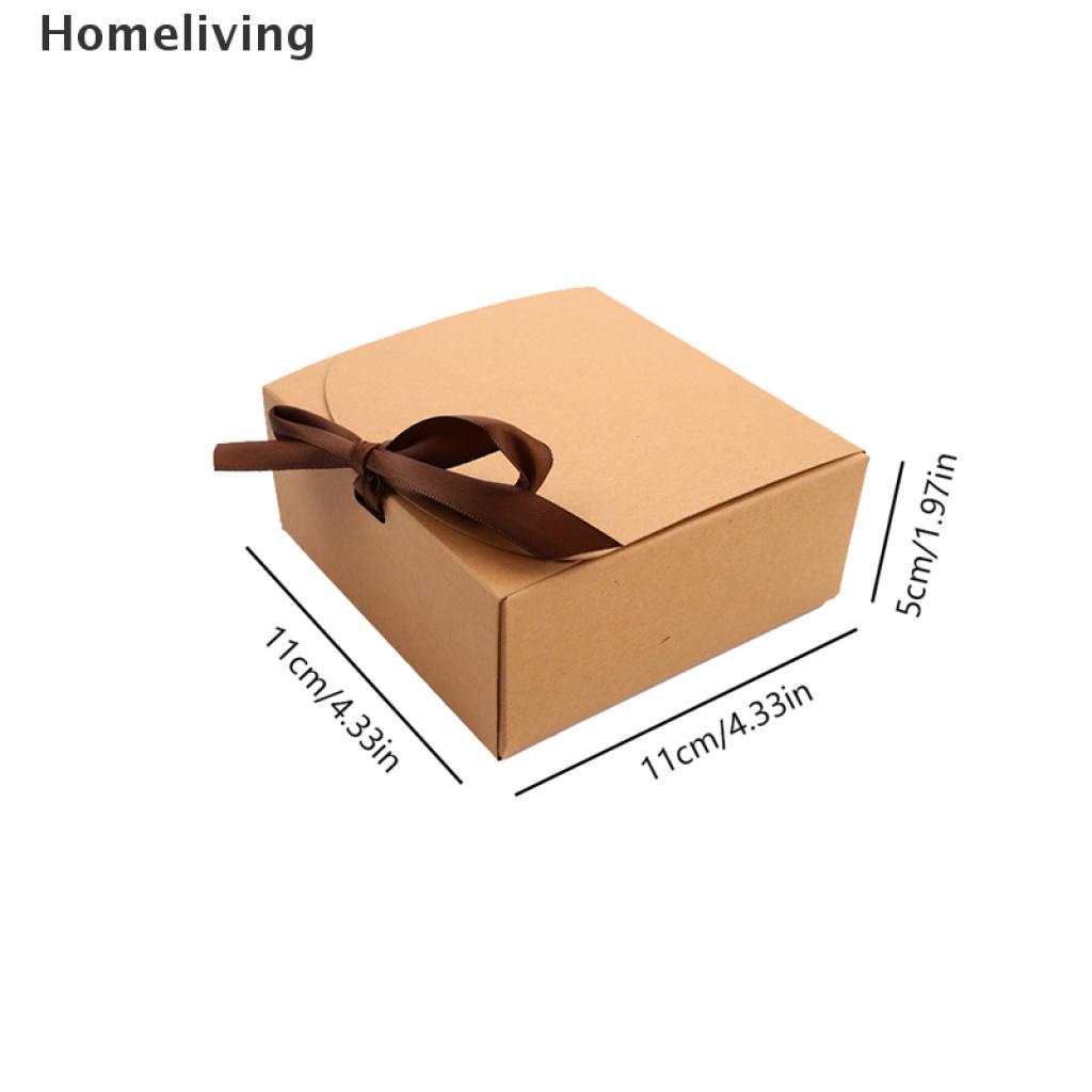 Hộp vuông đựng kẹo/quà tặng bằng giấy kraft cho lễ hội tiệc tùng