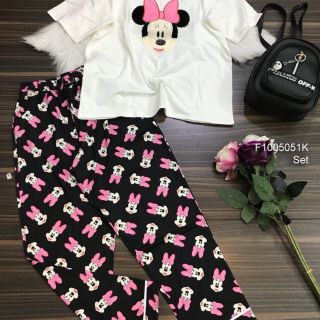 Set bộ thun Mickey quần họa tiết hàng thiết kế!