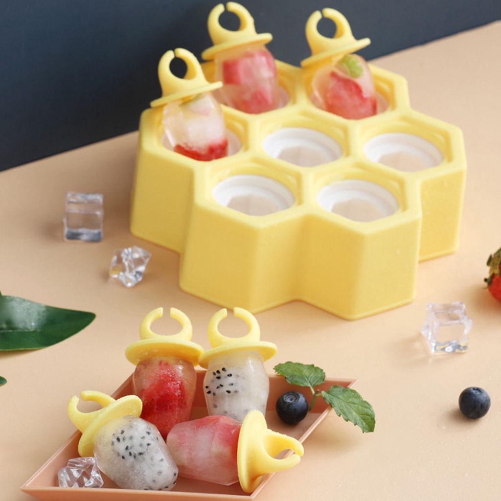 Khuôn Silicone Làm Kem Que Hình Tổ Ong