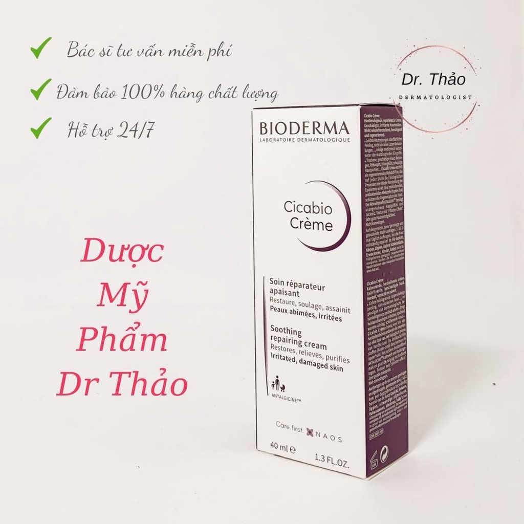 ( CHÍNH HÃNG) Kem dưỡng phục hồi Bioderma Carbio Creme 40ml