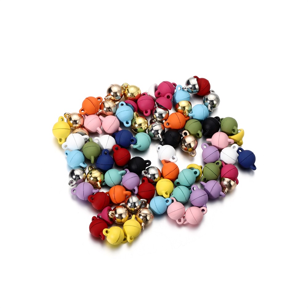 Set 5 khoá từ tính ST.KUNKKA hình tròn nhiều màu sắc dùng làm trang sức thủ công