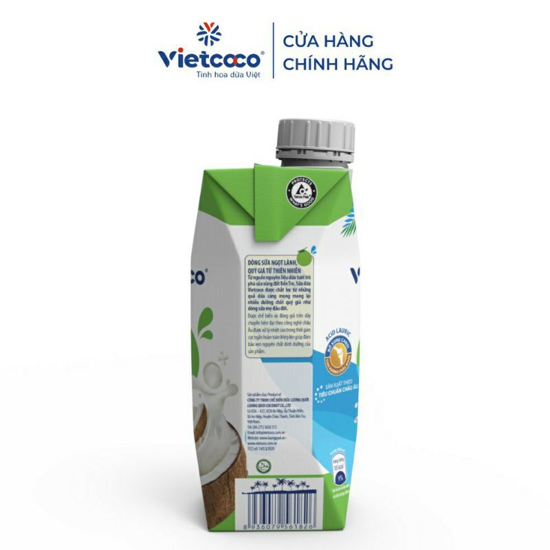 Sữa dừa nguyên chất Vietcoco hộp 330ml( Mua 11 Tặng 1)