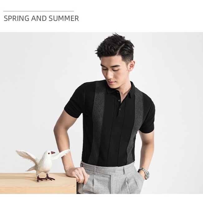 Áo polo, áo phông cổ bẻ PL06 vải lụa dệt kim cao cấp, mùa hè thoáng mát
