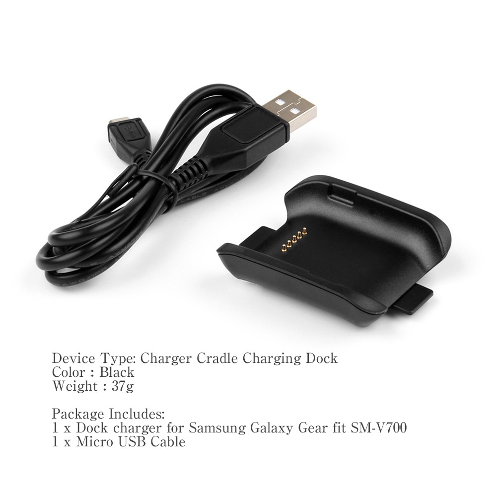 Dock sạc đồng hồ thông minh + dây cáp sạc USB dành cho Samsung Galaxy Gear Fit SM-V700