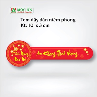 [Hàng sẵn - Free Ship Extra] 100 Tem Dán Niêm Phong - Chúc Mừng Năm Mới